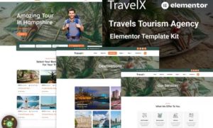 TravelX – Travels Tourism Agency Elementor Template Kit