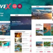 TraveX – Travel & Tour Agency Elementor Template Kit