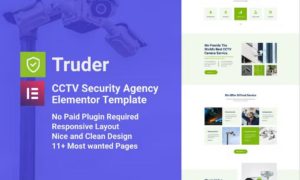 Truder – CCTV Security Service Elementor Template Kit