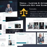 Ukila – Lawyer & Attorney Elementor Template Kit