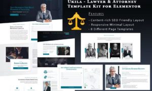 Ukila – Lawyer & Attorney Elementor Template Kit