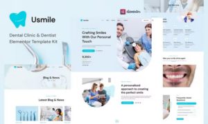 Usmile – Dental Clinic & Dentist Elementor Template Kit