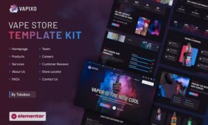 Vapixo | Vape Store Elementor Pro Template Kit