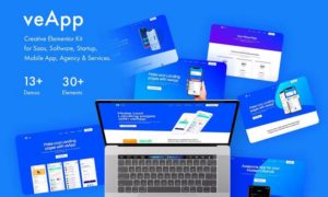 veApp – Mobile App & Startup Elementor Template Kit