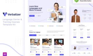 Verbalizer – Language Courses & Learning Center Elementor Template Kit