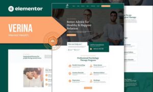 Verina – Mental Health Elementor Template Kit