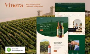 Vinera – Wine & Vineyard Elementor Template Kit