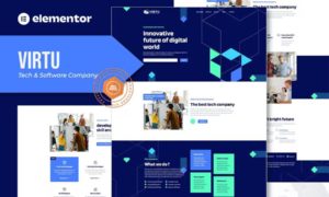 Virtu – Tech & Software Company Elementor Template kit