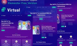 Virtual – Cryptocurency Blockchain & Bitcoin Elementor Template Kit