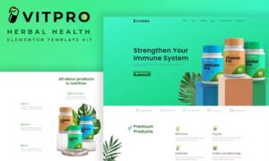 Vitpro – Herbal Health Elementor Template kit