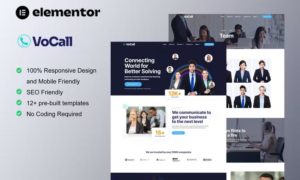 VoCall – Call Center & Telemarketing Elementor Template Kit