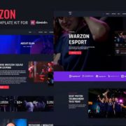 Warzon – Esports Gaming Elementor Template Kit