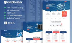 WebHoster – Web Hosting Service Elementor Template Kit