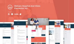 WeCare – Hospital & Clinic Elementor Template Kit