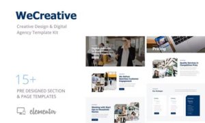 WeCreative – Digital Agency Elementor Template Kit