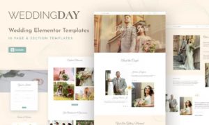 WeddingKit – Invite & Gallery Event Elementor Template Kit