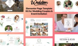 Weddon – Wedding Event Invitation Elementor Template Kit