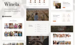 Winela – Wine and Vineyard Elementor Template Kit