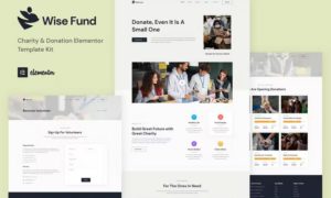 Wise Fund – Charity & Donation Elementor Template Kit