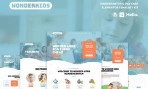 Wonderkids – Kindergarten & Children Day Care Elementor Template Kit