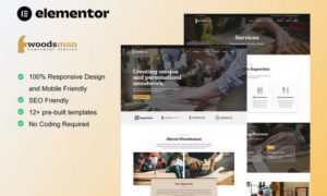 Woodsman – Carpenter & Craftsman Elementor Template Kit