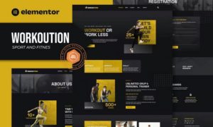 Workoution – Sports and Fitness Elementor Template Kit