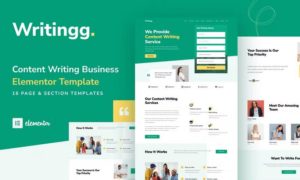 Writingg – Content Copywriting Services Elementor Template Kit