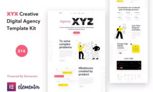 XYZ – Creative Digital Agency Business WordPress Elementor Template Kit