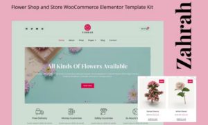 Zahrah – Flower Shop & Store WooCommerce Elementor Template Kit