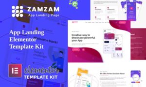 Zamzam – App Landing Elementor Template Kit