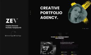 Zev – Creative Personal Portfolio Template Kit