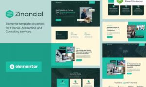 Zinancial – Finance & Accounting Services Elementor Template Kit