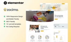 Zocimo – Social Media Marketing Agency Elementor Template Kit