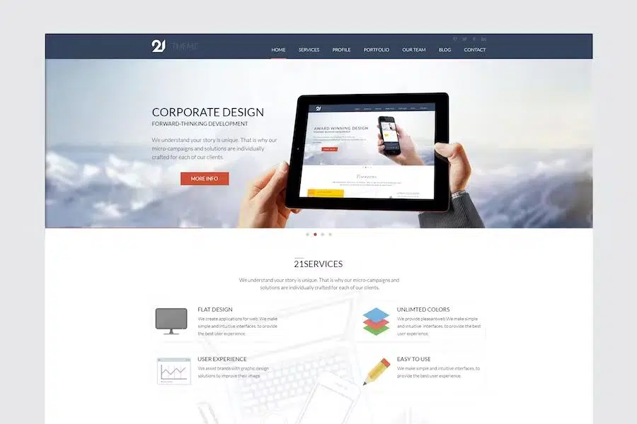 21 – Corporate & Business HTML Theme