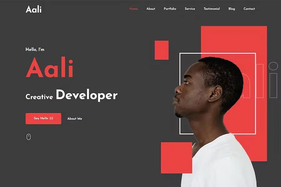 Aali – Personal Portfolio HTML Template