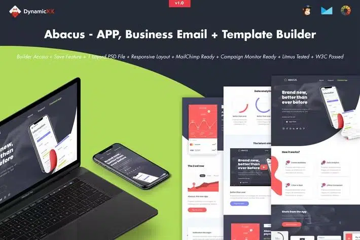 Abacus – Responsive Email + Online Template Builder