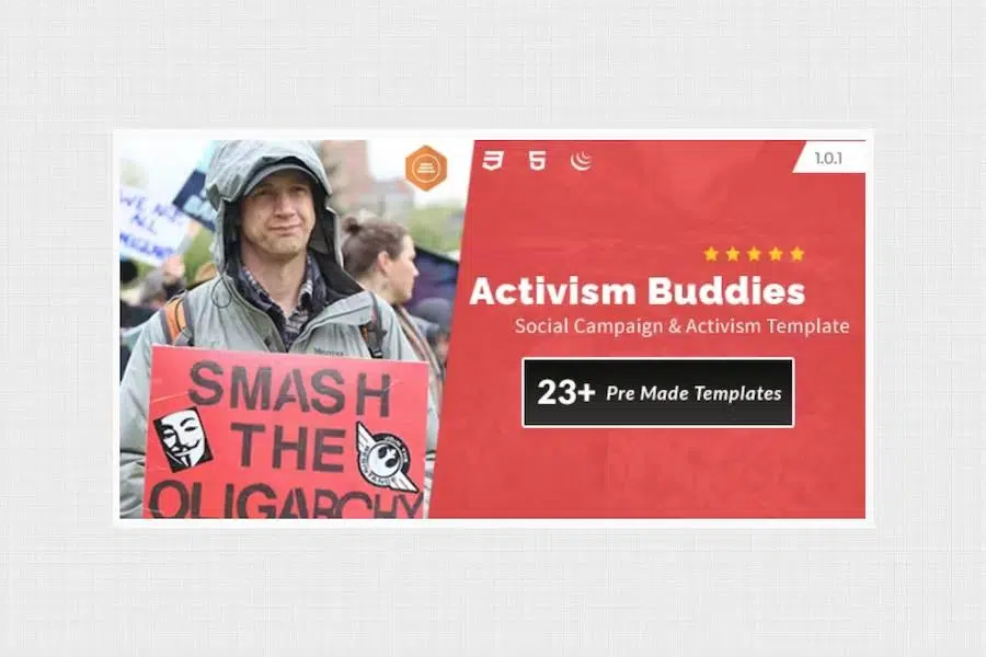 Activism Buddies – Social Campaign & Non Profit HTML5 Template