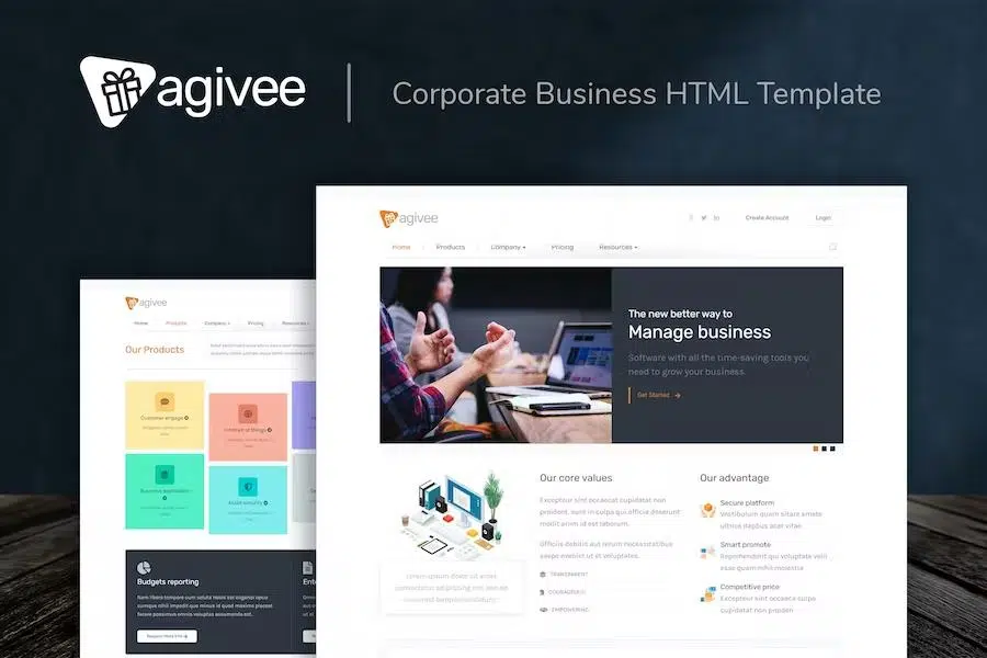 Agivee – Corporate Business HTML Template