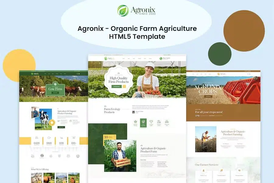 Agronix – Organic Farm Agriculture HTML5 Template