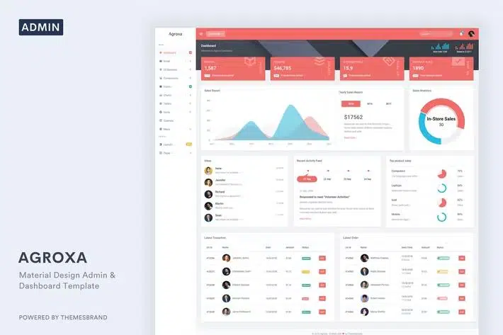 Agroxa – Material Design Admin & Dashboard Template