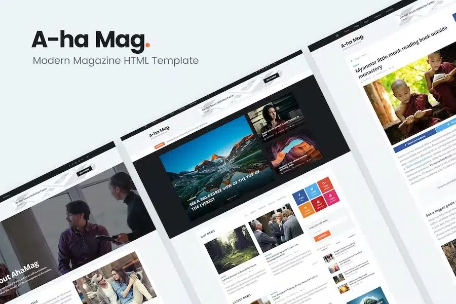 AhaMag – Modern Magazine HTML Template