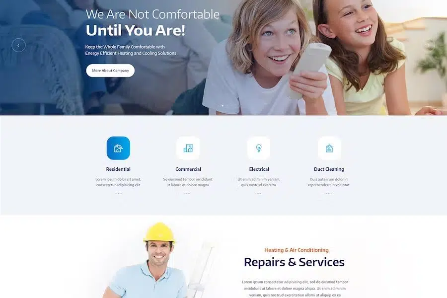 Air Supply – Conditioning Company and Heating Services WordPress Theme + RTL
