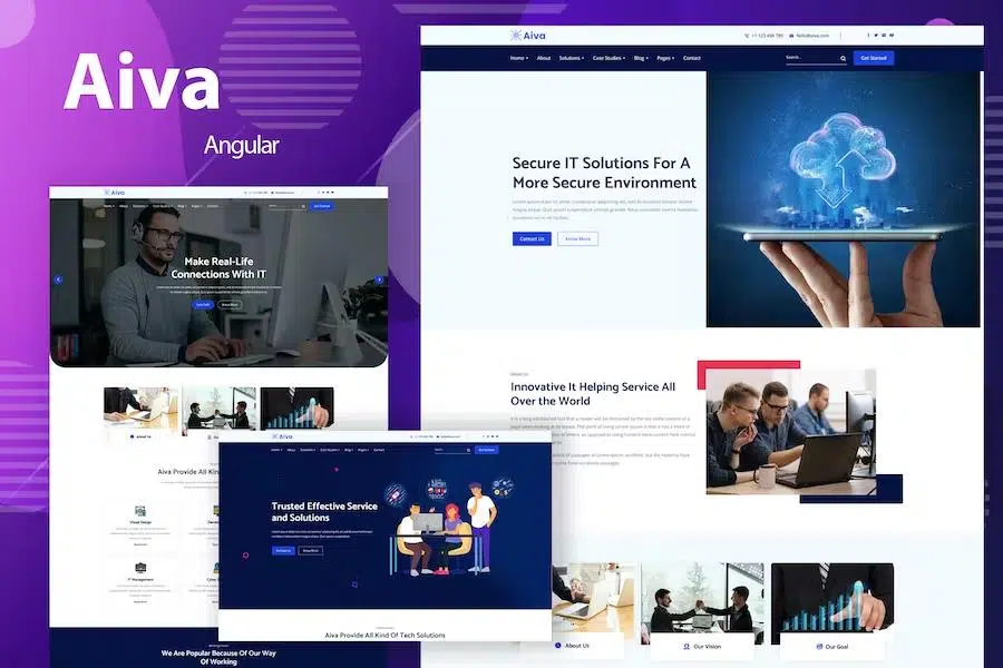 Aiva – IT Solutions & Technology Services Angular 14 Template
