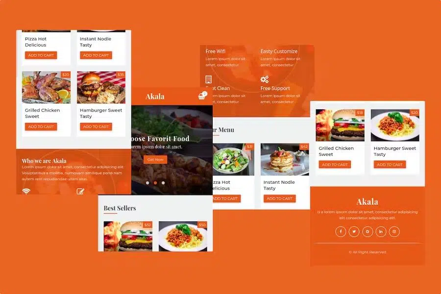 Akala – Mobile Template for Food, Cafe and Restaurant