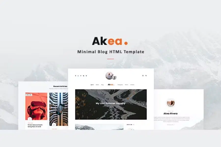 Akea – Minimal Blog HTML Template