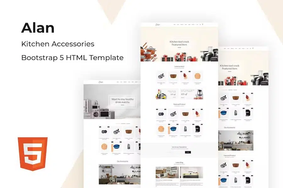 Alan – Kitchen Accessories Bootstrap 5 HTML Template