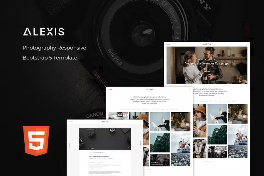 Alexis – Photography Responsive Bootstrap 5 Template