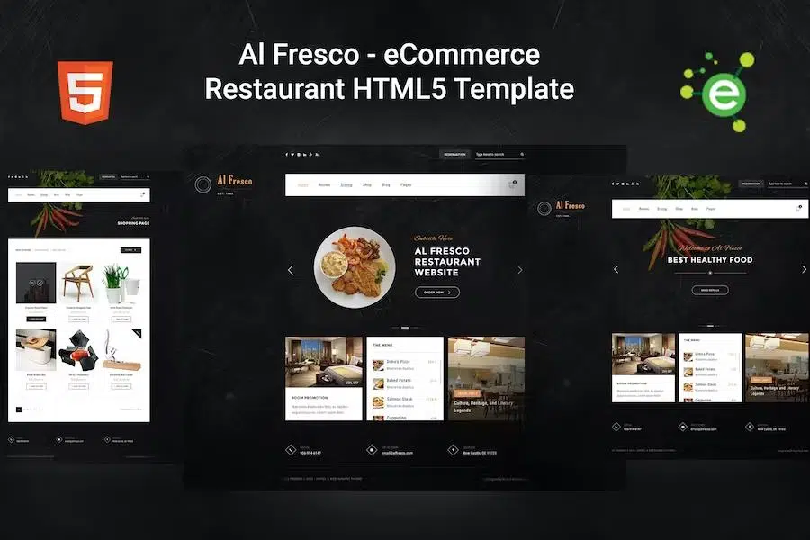 Al Fresco – An eCommerce Restaurant Responsive HTML Template