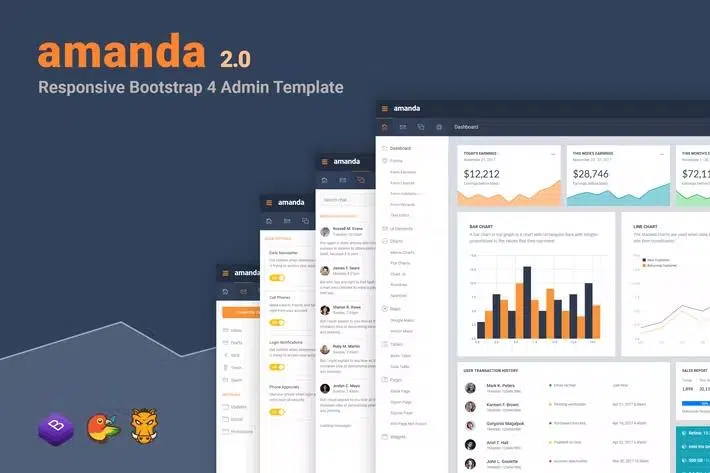 Amanda Responsive Bootstrap 4 Admin Template