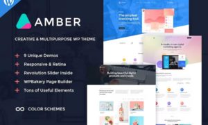 Amber Six – Creative and Multipurpose WordPress Theme
